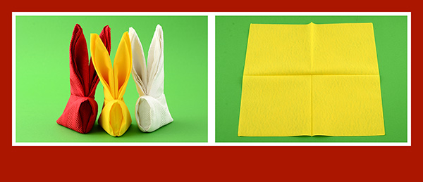 Papierservietten falten Anleitung Osterhase Papierservietten falten Anleitung Osterhase