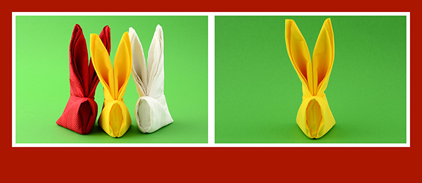 Servietten falten Anleitung Osterhase Servietten falten Anleitung Osterhase