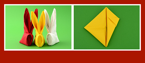 Papierservietten falten Osterhase 9 Papierservietten falten Osterhase 9