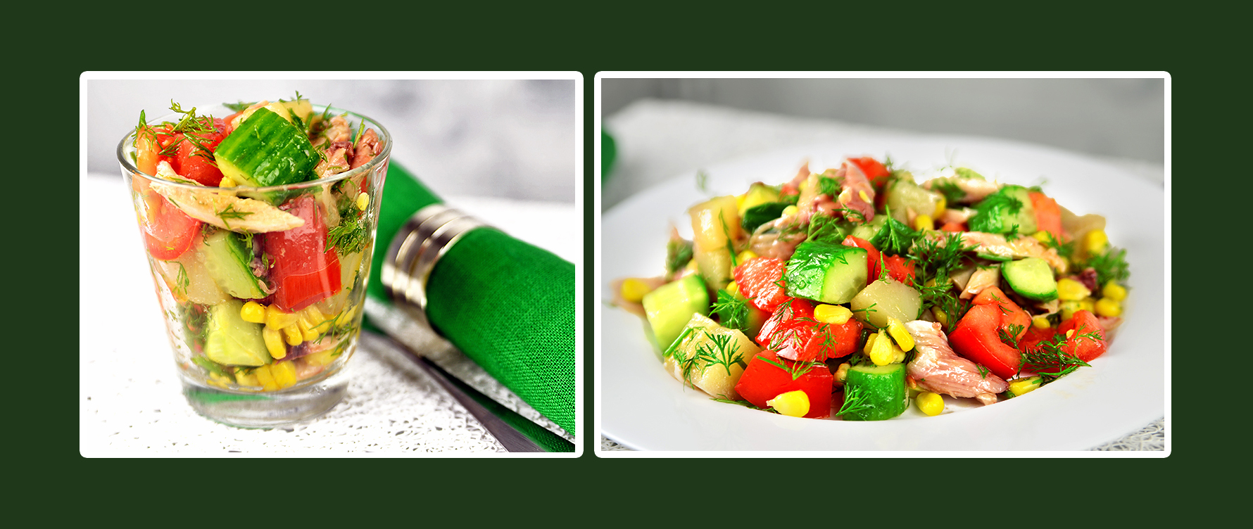 Gemüsesalat mit Hähnchenbrustfilet lecker und gesund für den Festtisch