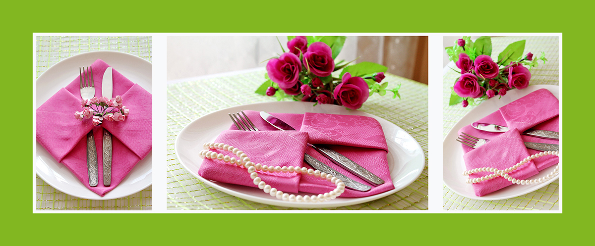 Stoffserviette zum Valentinstag falten Stoffserviette zum Valentinstag falten