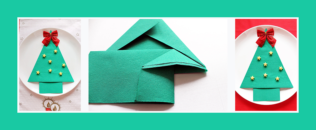 Papierservietten falten zu Weihnachten 45 Papierservietten falten zu Weihnachten 45