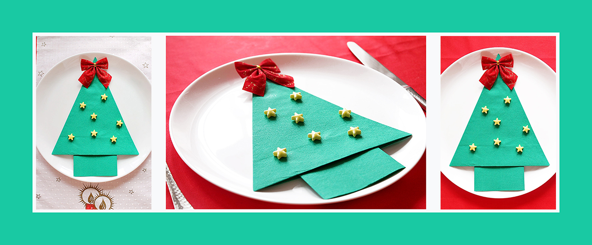 Schöne Servietten zu Weihnachen falten Schöne Servietten zu Weihnachen falten