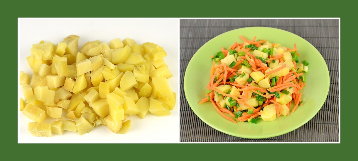 Bunter und würziger Salat aus Kochkartoffeln
