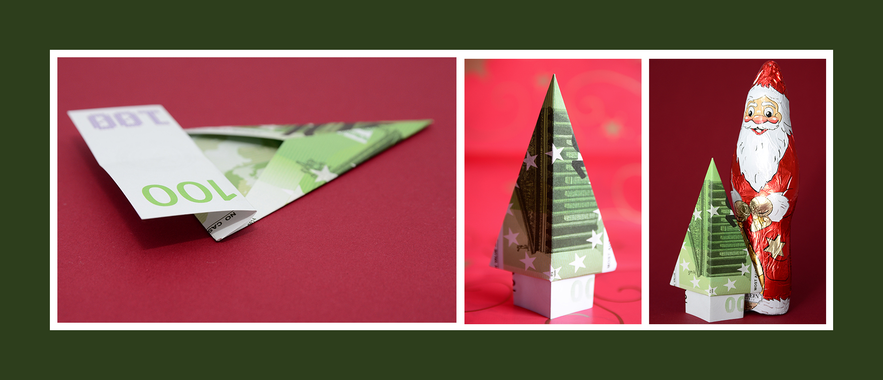 Geldschein falten Tannenbaum Geldschein falten Tannenbaum