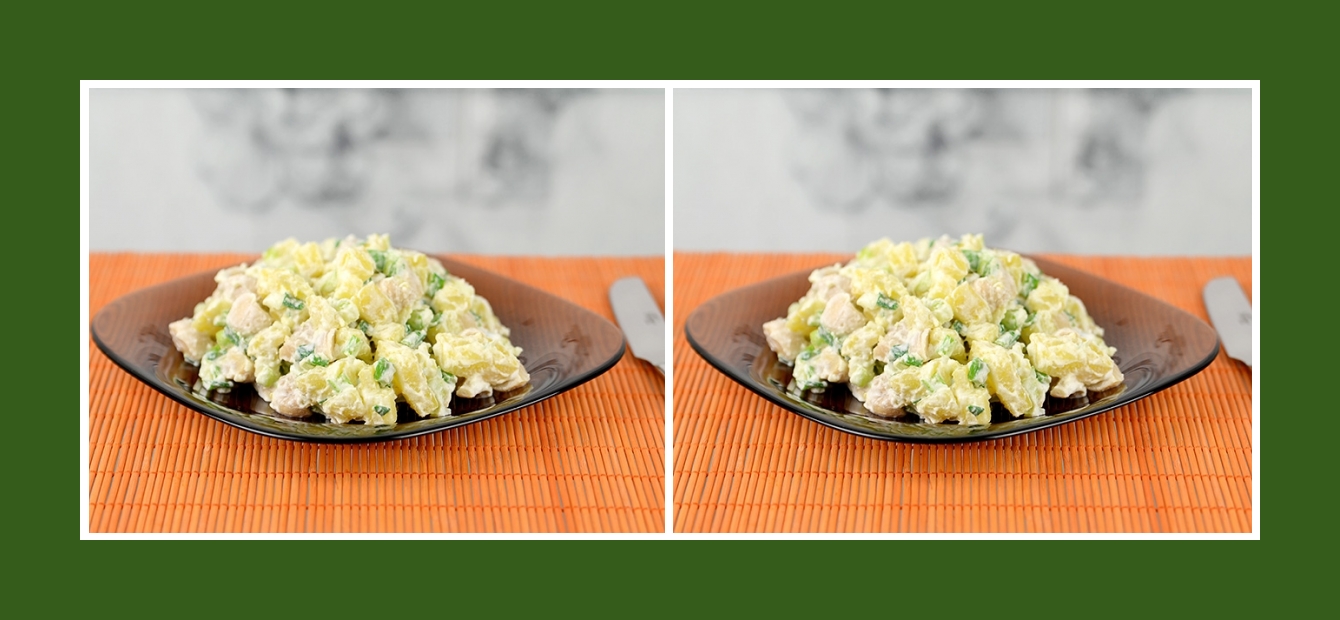 Einfacher und genussvoller Kartoffelsalat mit marinierten Champignons