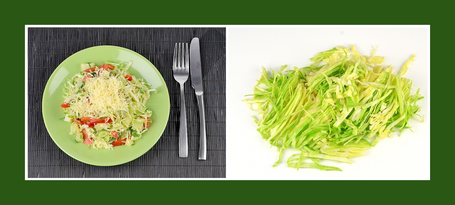 Zarter Salat mit Frühkraut oder Weißkohl