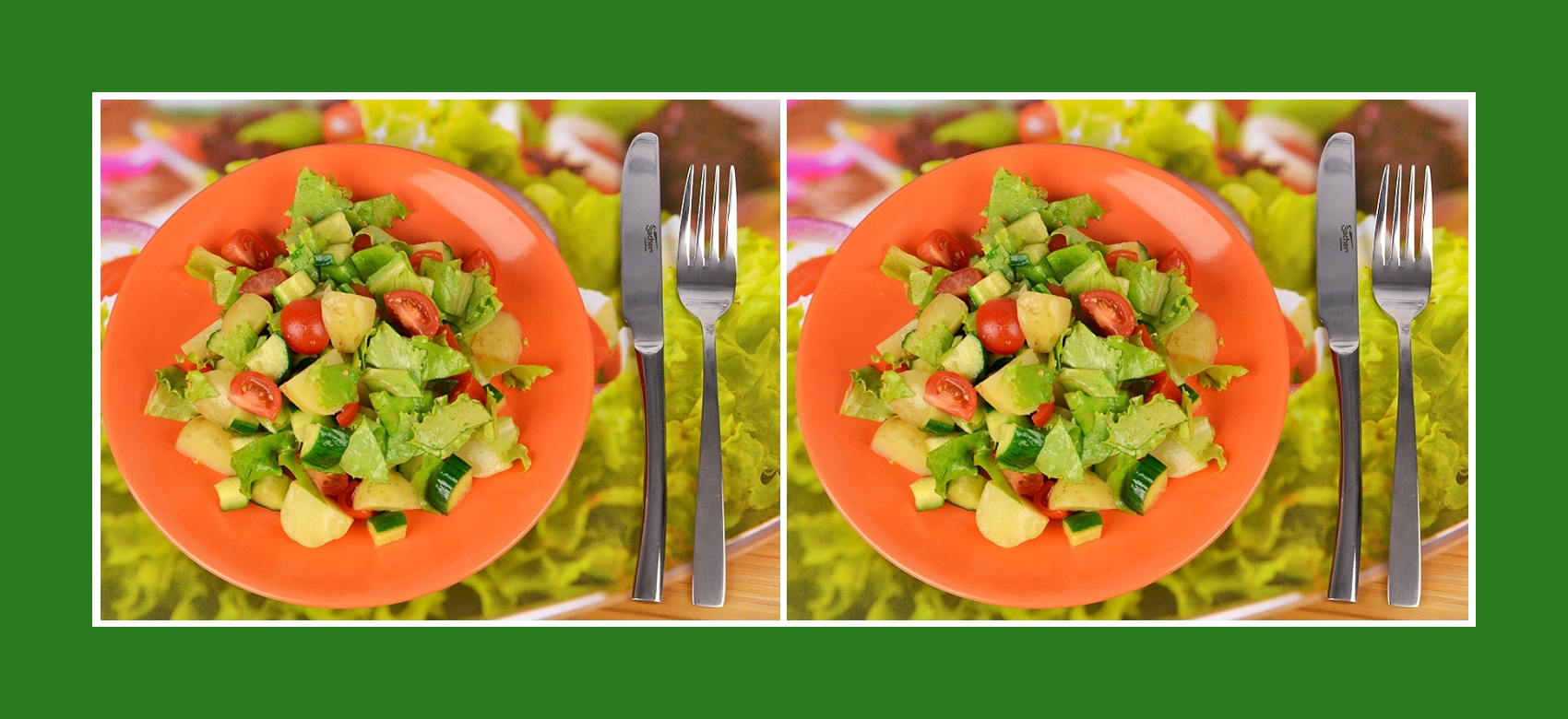 Gesunder Salat mit Frühkartoffeln und knusprigem Gemüse