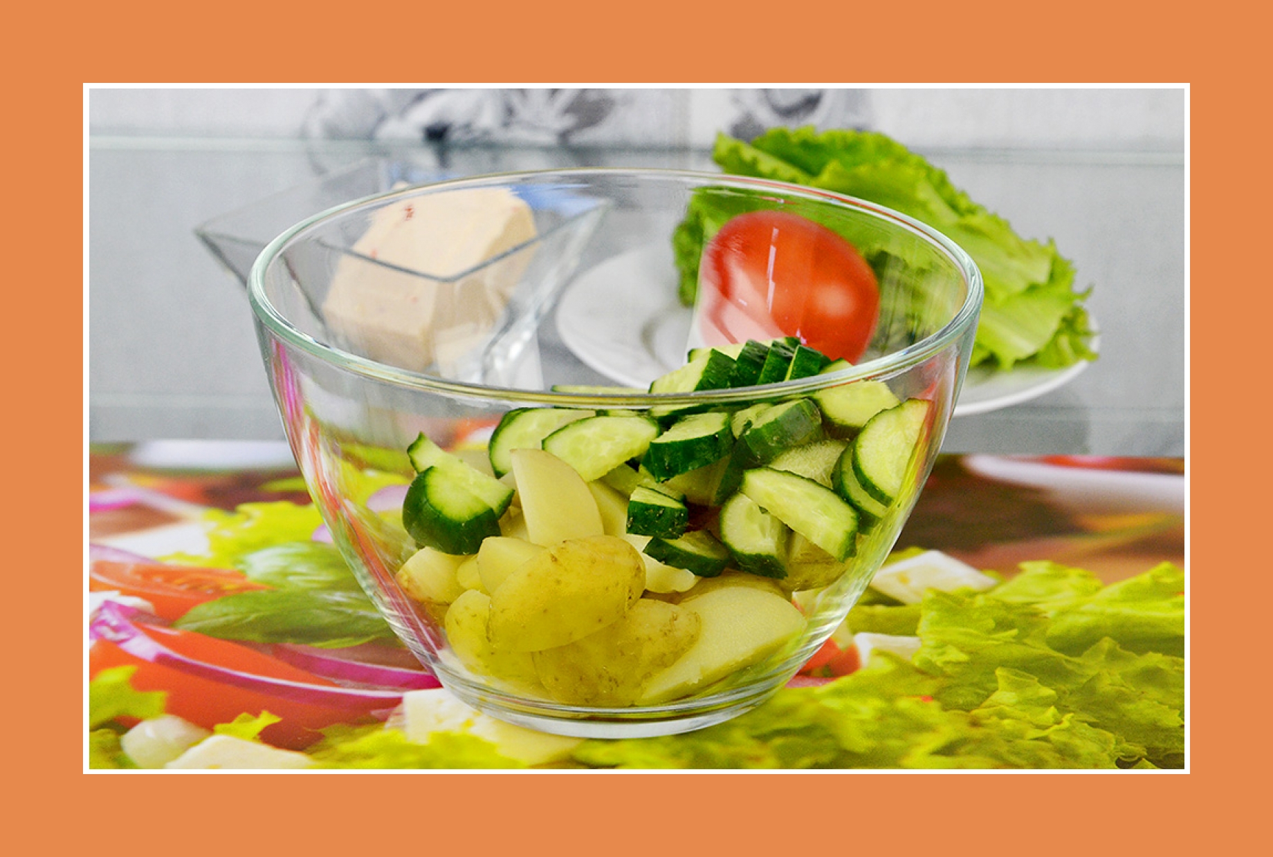 leckerer Salat Rezept Kartoffelsalat mit Gurken